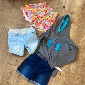 SOLD —Under Armour Gray Hoodie with Blue Accents